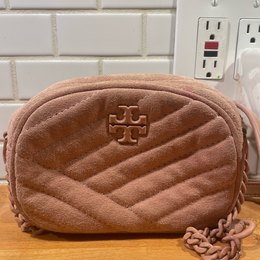 Tory Burch Pink Chevron Quilted Crossbody